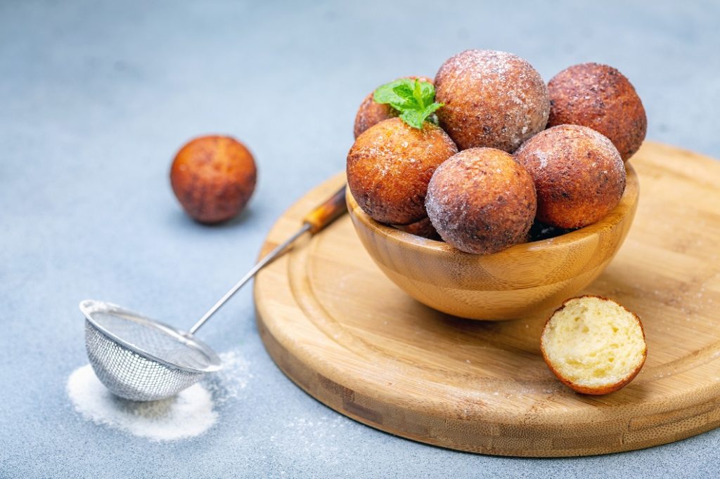 Delicate cottage cheese doughnuts.